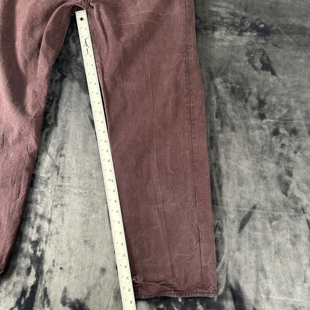 Levi's 501 Jeans Mens 38x32 Burgundy Original Fit Straight Leg Button Fly - Picture 4 of 10
